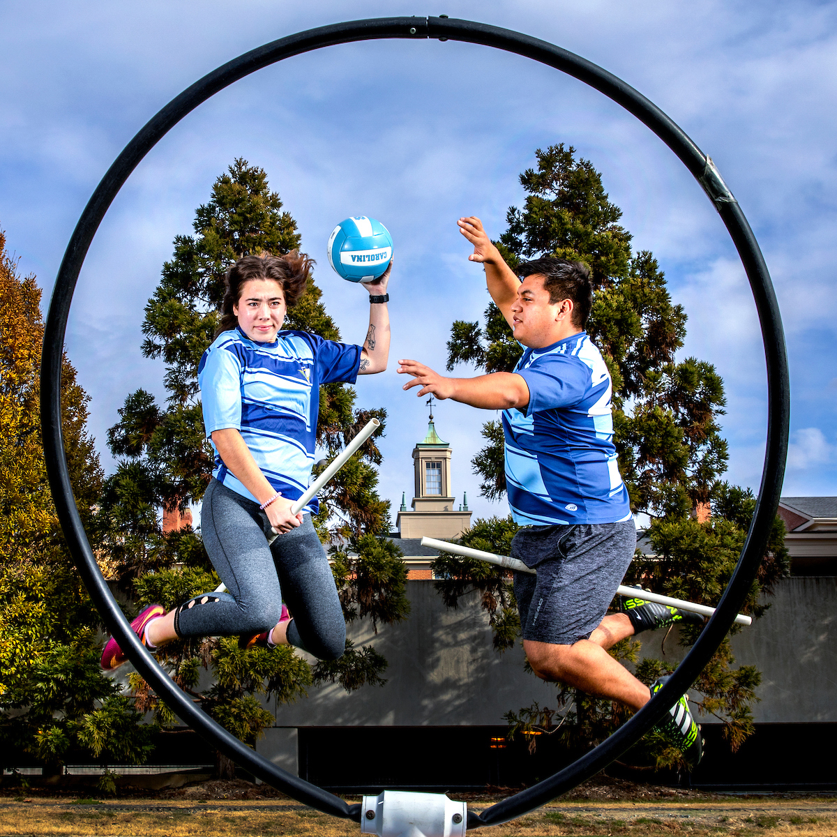 students play quidditch