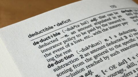 Dictionary shows deductible definition