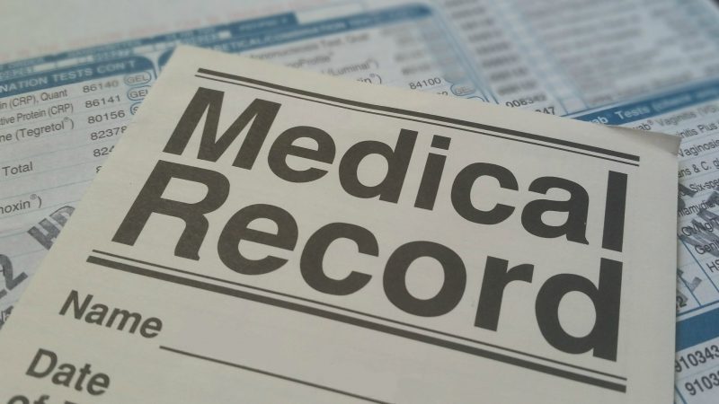 Medical record on paper