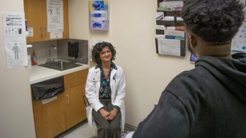 Student sees a provider at Campus Health